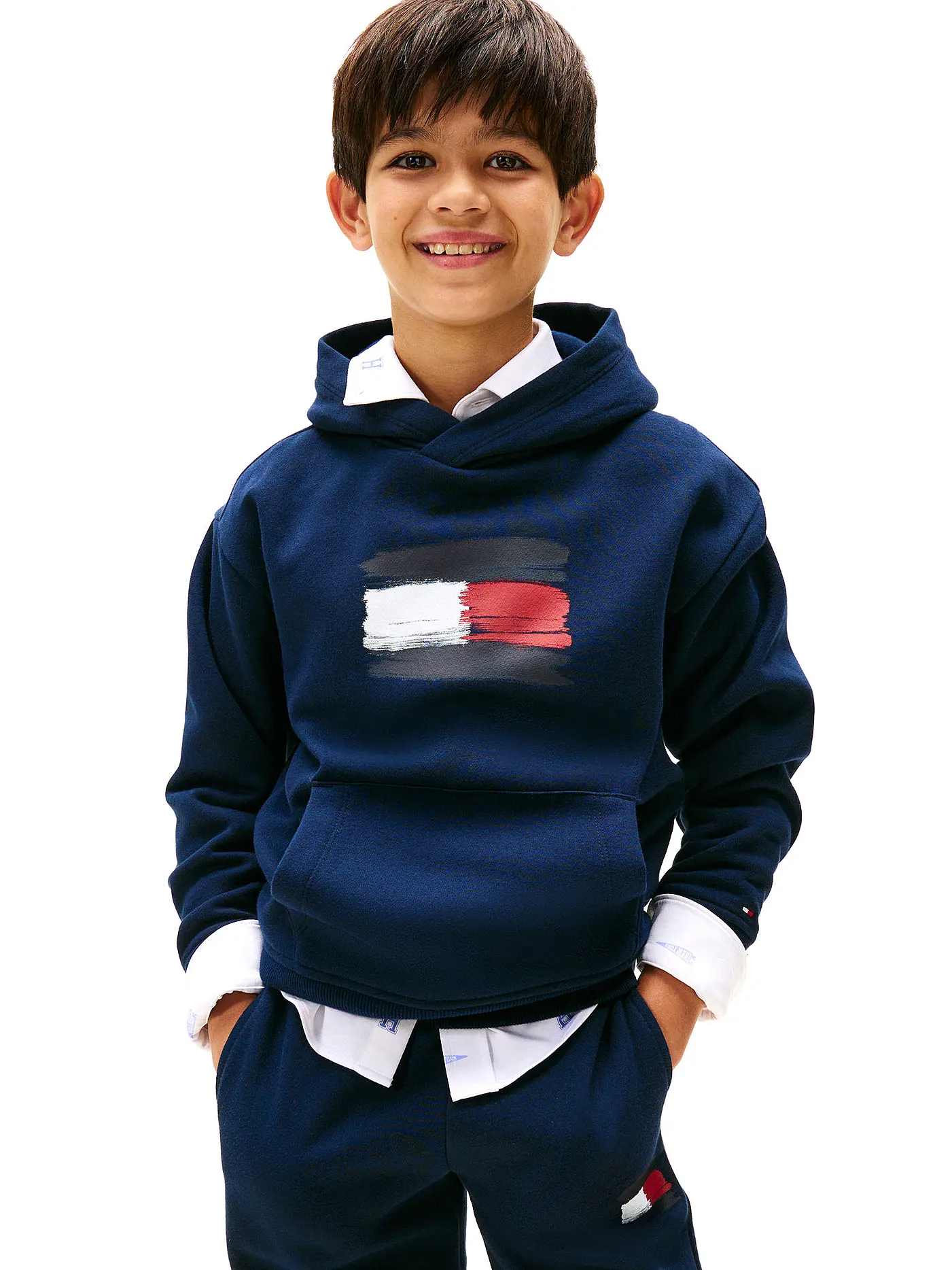 TOMMY HILFIGER | Jungen Kapuzensweater - Hoodie | dunkelblau